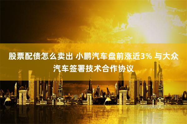 股票配债怎么卖出 小鹏汽车盘前涨近3% 与大众汽车签署技术合作协议