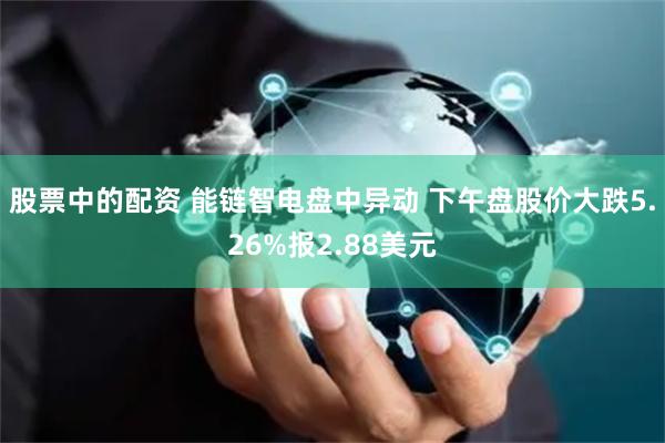 股票中的配资 能链智电盘中异动 下午盘股价大跌5.26%报2.88美元