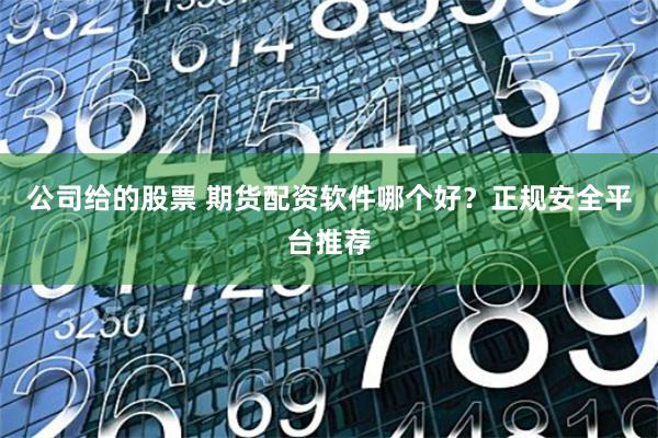 公司给的股票 期货配资软件哪个好？正规安全平台推荐